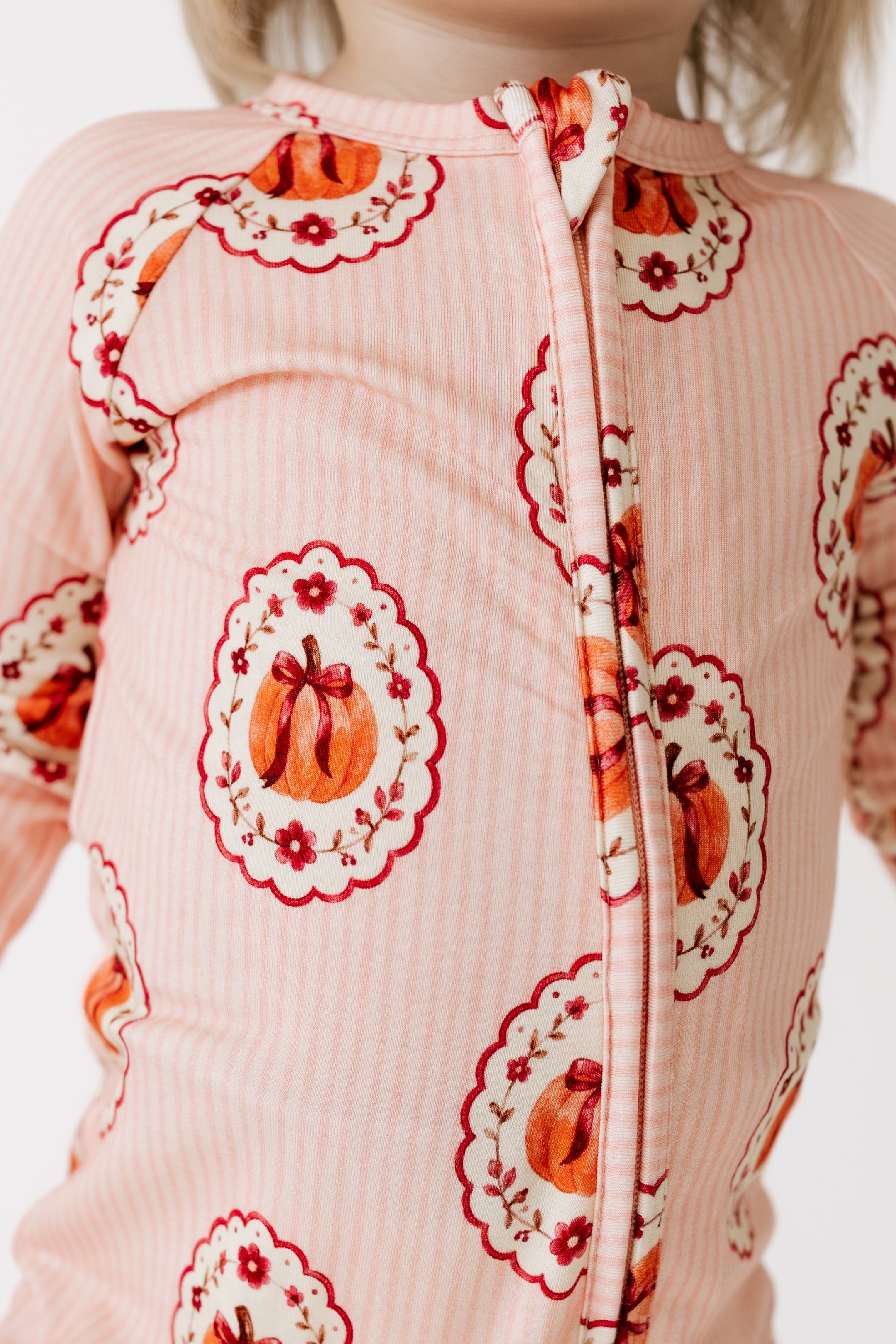 Pumpkin Blossom Zipper Romper