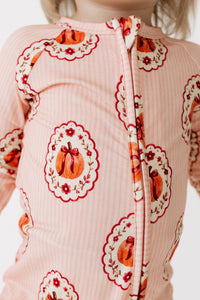 Pumpkin Blossom Zipper Romper