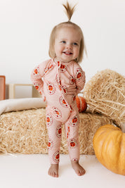 Pumpkin Blossom Zipper Romper