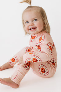 Pumpkin Blossom Zipper Romper
