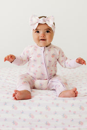 Purple Harper Crib Sheet