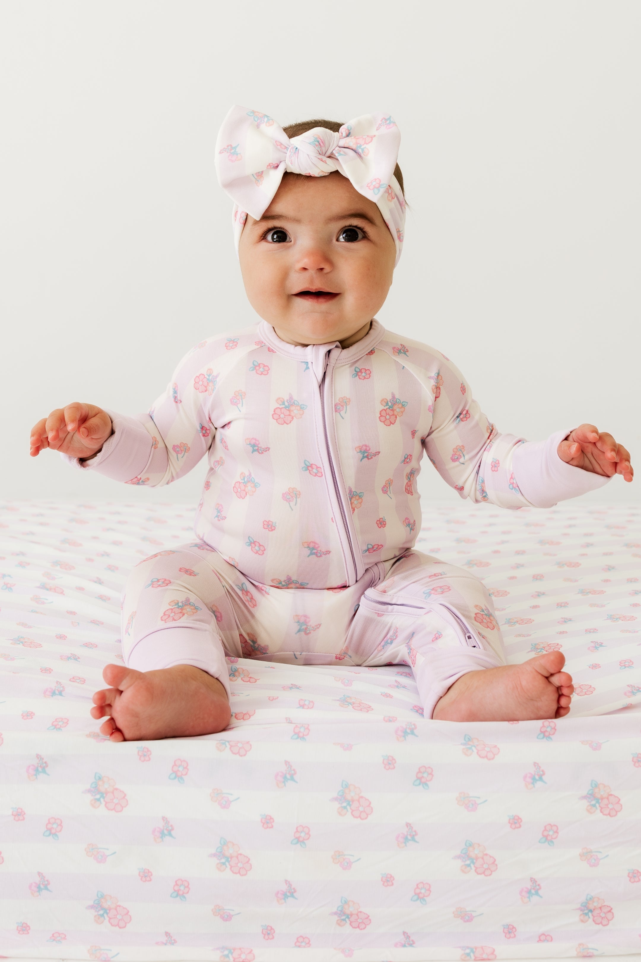 Purple Harper Crib Sheet