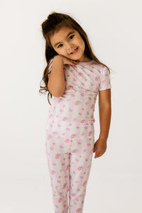 Purple Harper Short Sleeve Two Piece Set