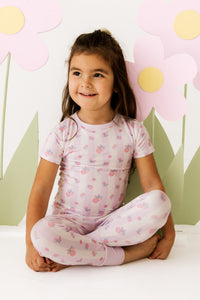 Purple Harper Short Sleeve Two Piece Set