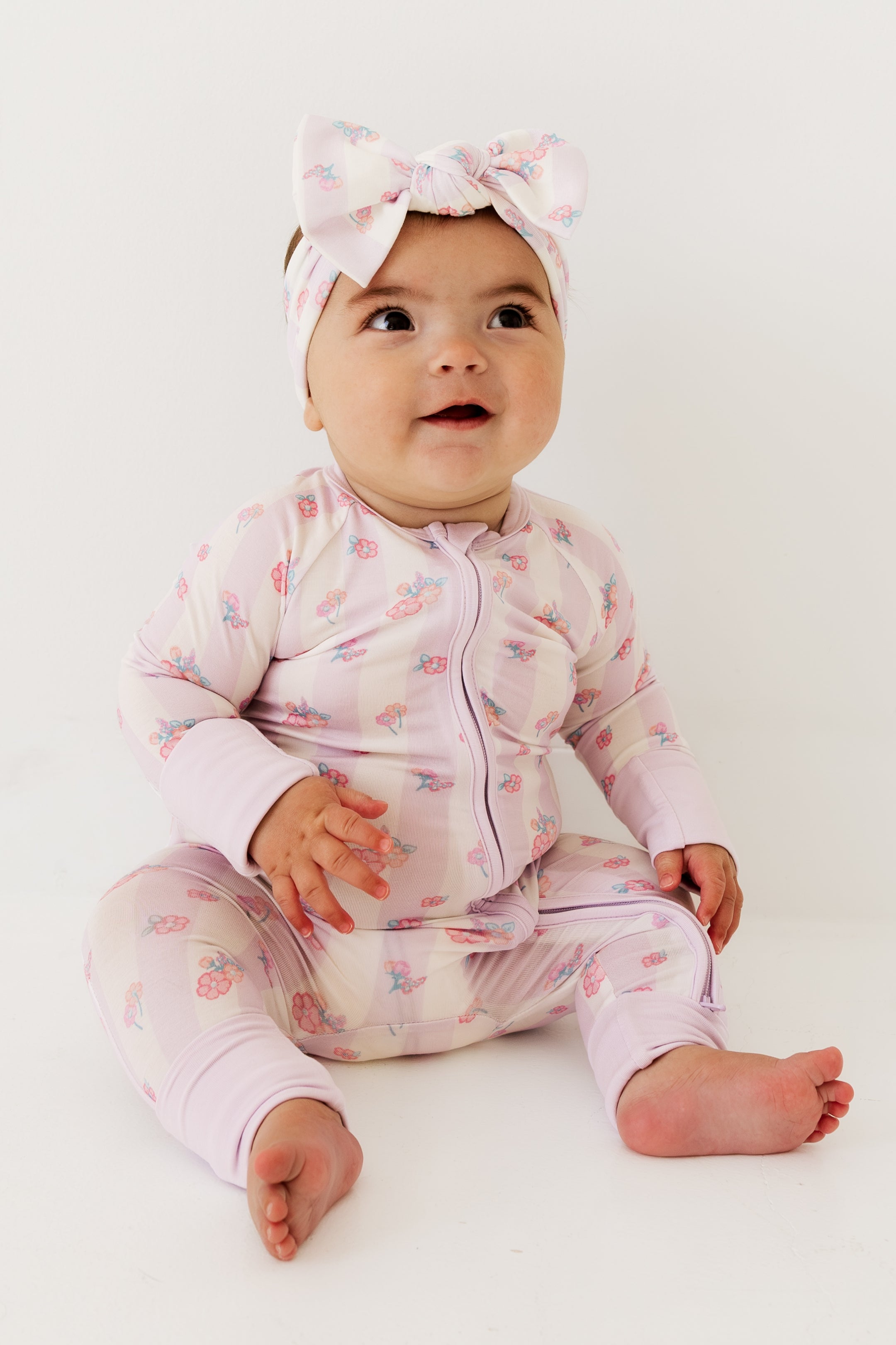 Purple Harper Zipper Romper | Bamboo Baby Romper | In My Jammers