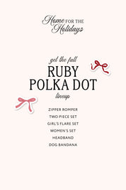 Ruby Polka Dot Girls' Long Sleeve Ruffle Flare Set