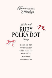 Ruby Polka Dot Girls' Long Sleeve Ruffle Flare Set