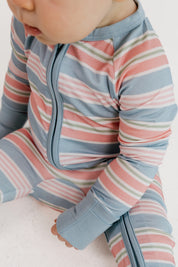 Sadie Stripes Zipper Romper