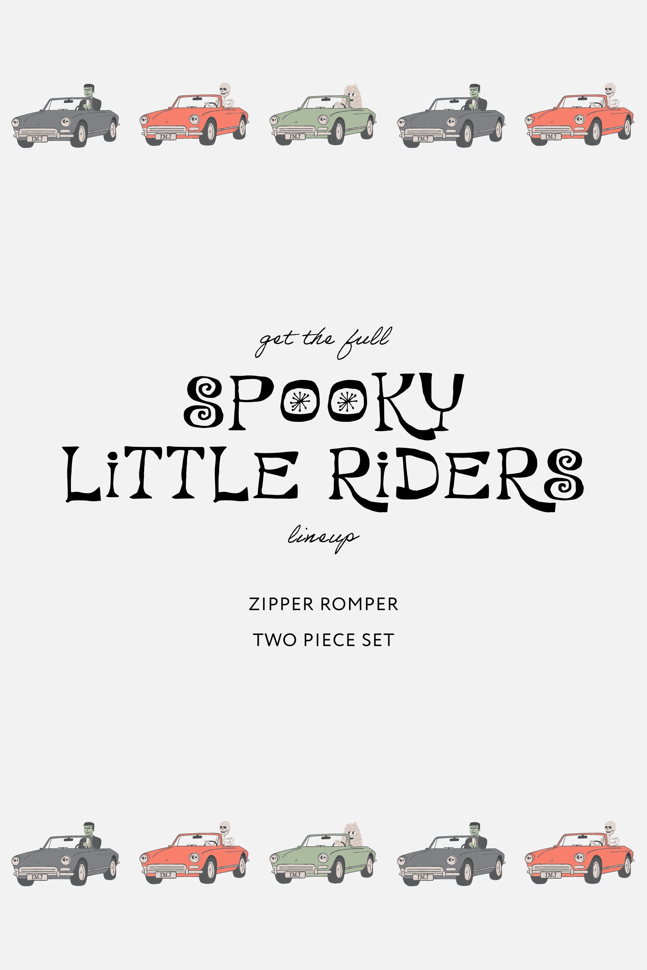 Spooky Little Riders Zipper Romper