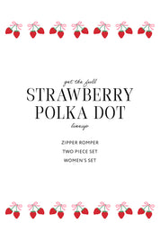 Strawberry Polka Dot Women's Short Set