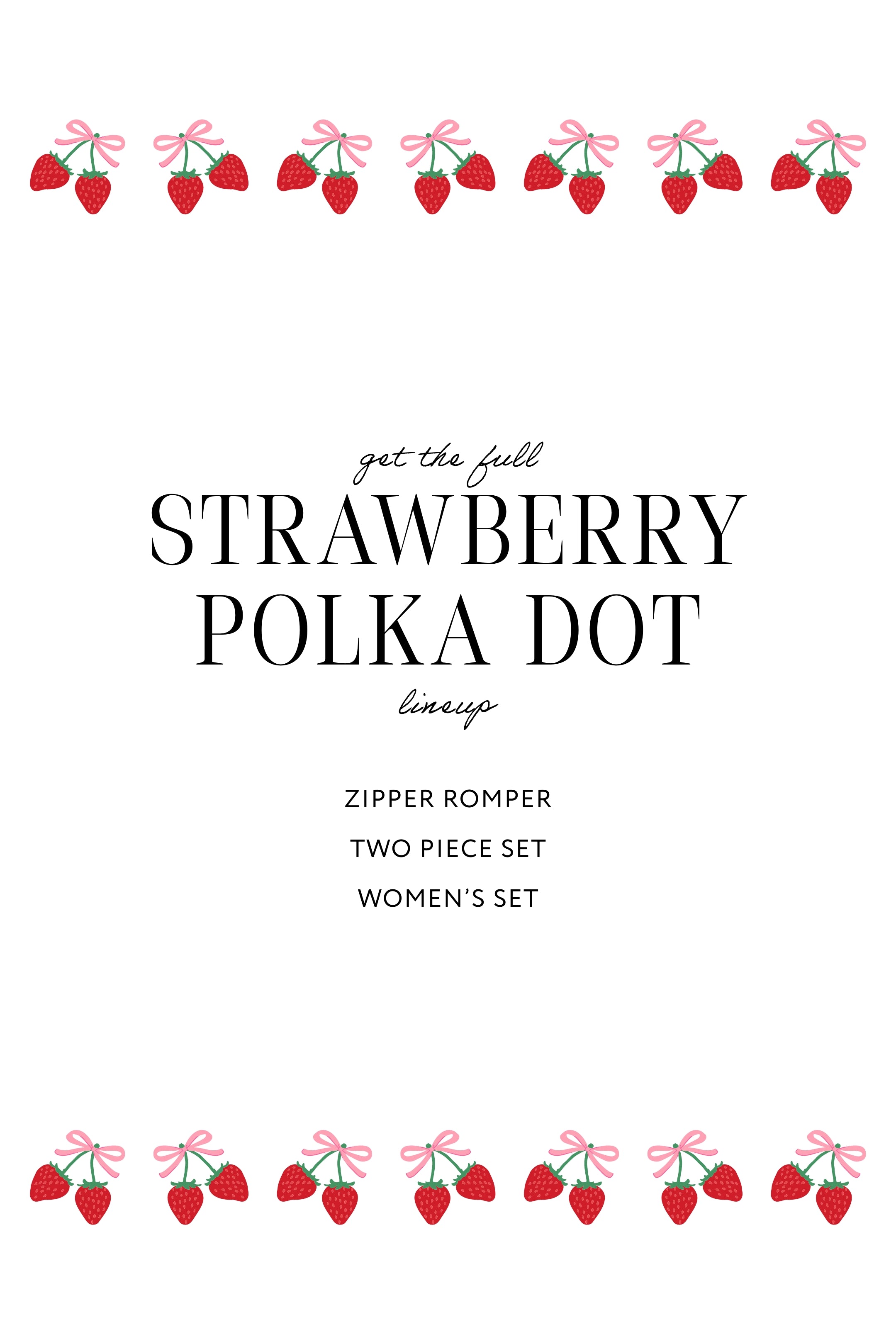 Strawberry Polka Dot Women's Short Set