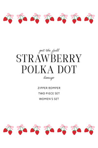 Strawberry Polka Dot Women's Short Set