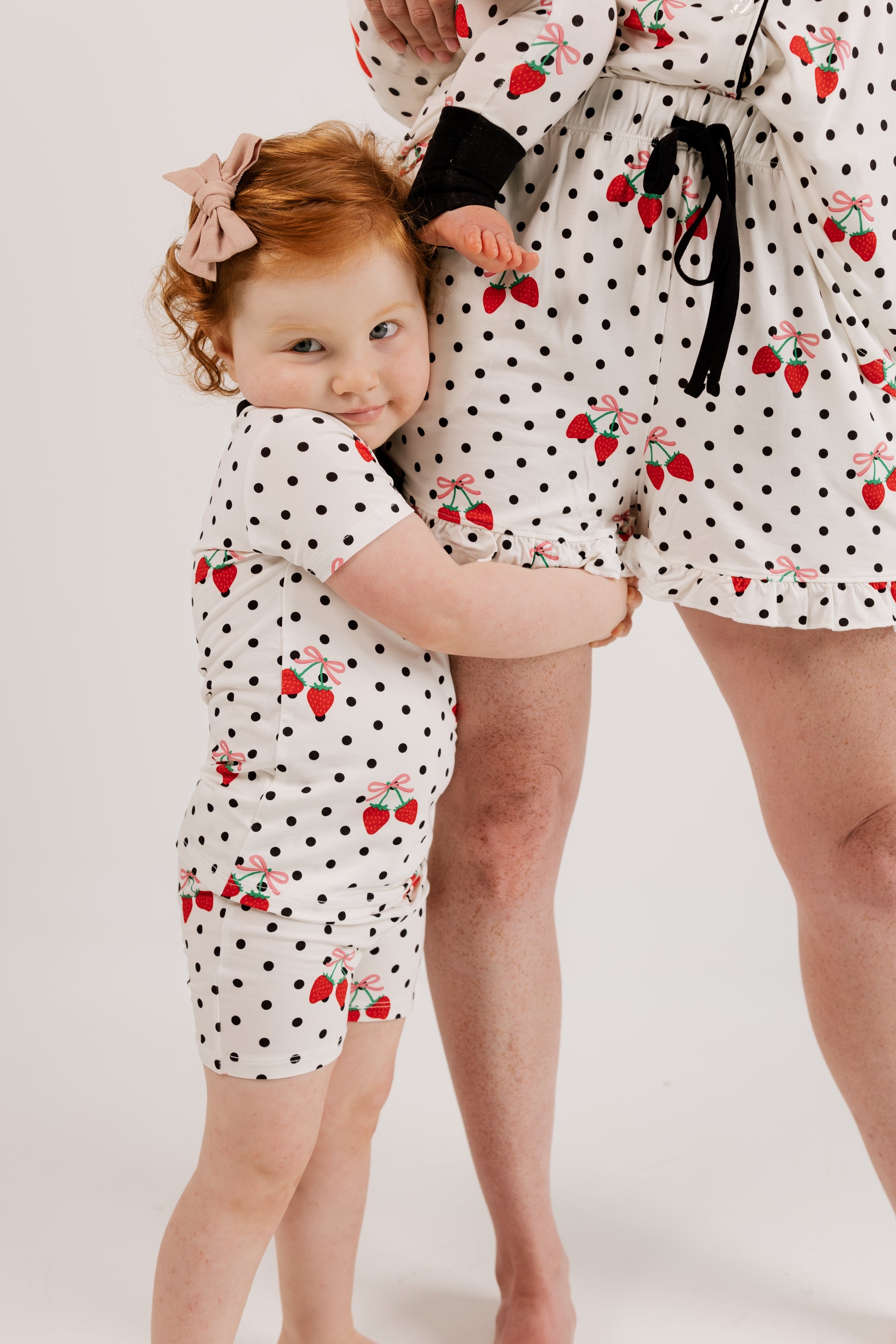 Strawberry Polka Dot Two Piece Short Set