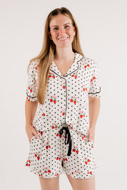 Strawberry Polka Dot Women's Short Set