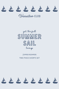 Summer Sail Zipper Romper