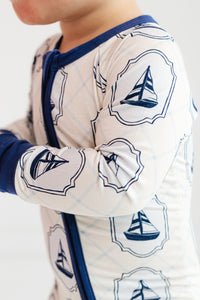 Summer Sail Zipper Romper