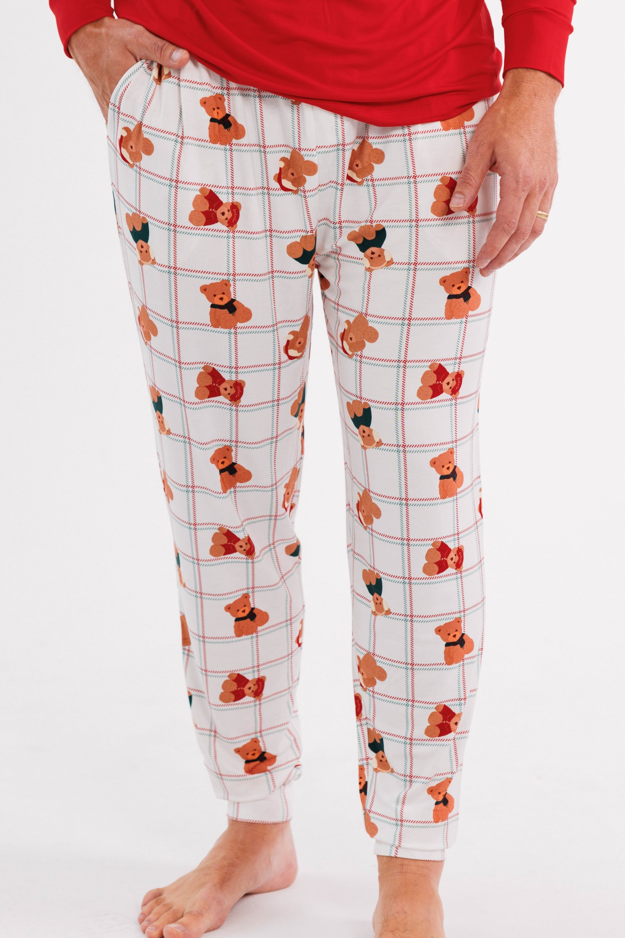 Cozy Christmas Bears Men's Jogger