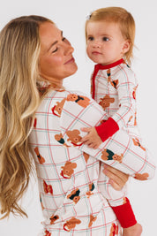 Cozy Christmas Bears Women's Long Sleeve Ruffle Set