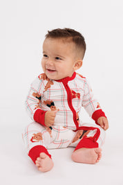 Cozy Christmas Bears Zipper Romper