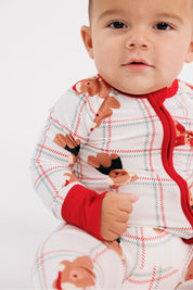 Cozy Christmas Bears Zipper Romper