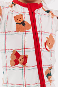 Cozy Christmas Bears Zipper Romper