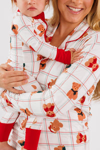 Cozy Christmas Bears Zipper Romper