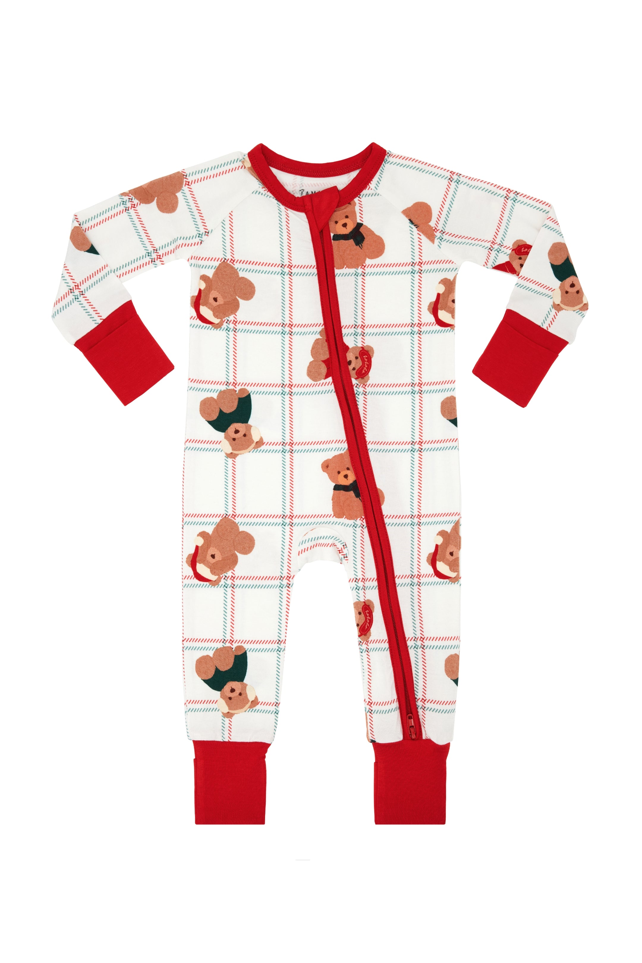 Cozy Christmas Bears Zipper Romper