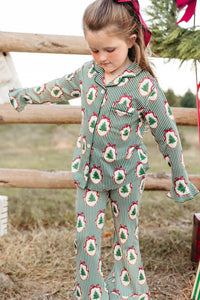 All Spruced Up Girls' Long Sleeve Ruffle Flare Set - IMJ x Sarah Knuth