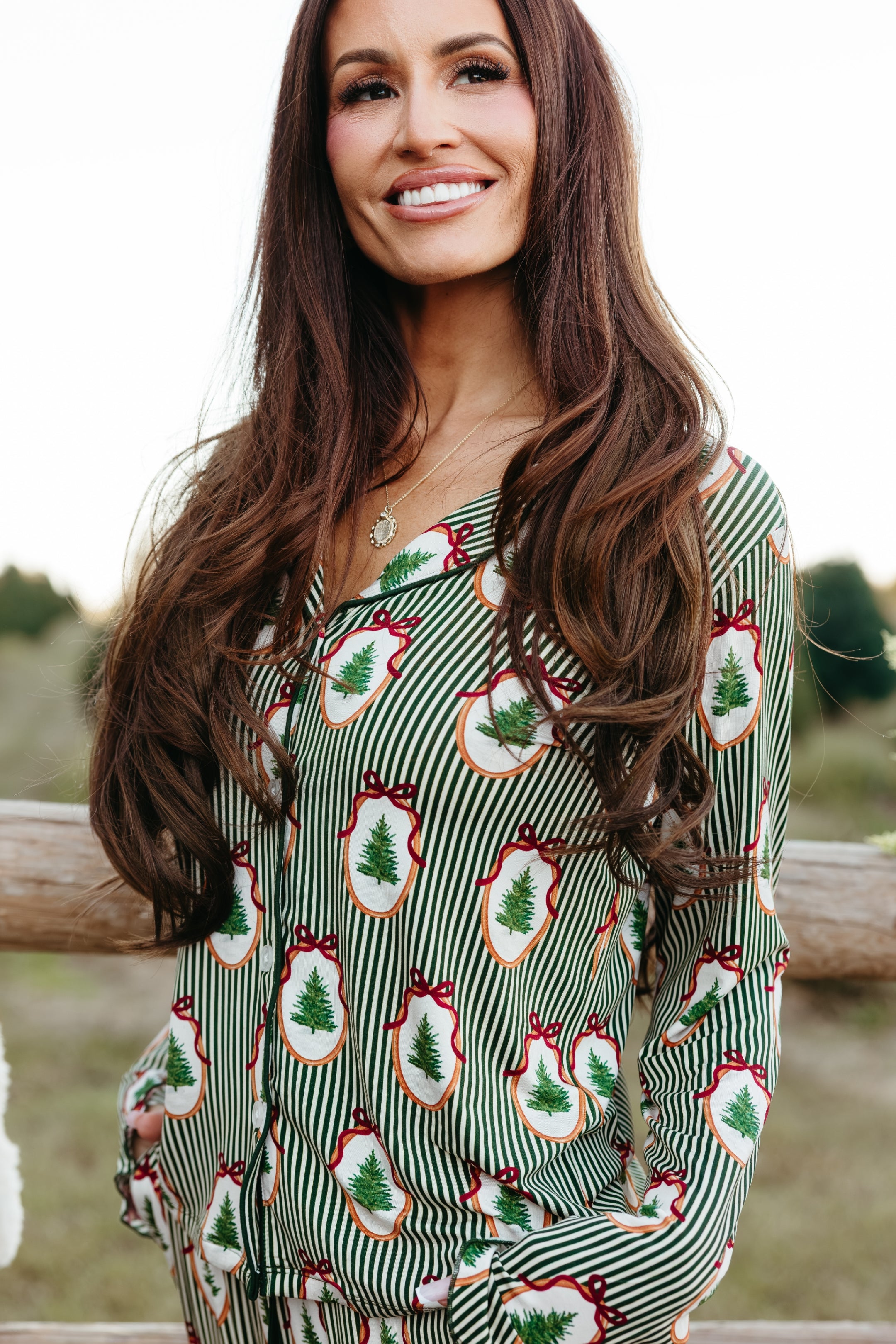 All Spruced Up Women's Long Sleeve Ruffle Set - IMJ x Sarah Knuth