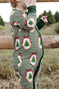 All Spruced Up Zipper Romper - IMJ x Sarah Knuth