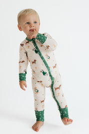 Varsity Pups Zipper Romper