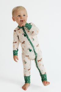 Varsity Pups Zipper Romper