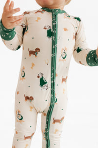 Varsity Pups Zipper Romper