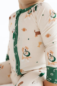 Varsity Pups Zipper Romper