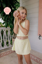 Yellow Wave Terry Tank Skort Set