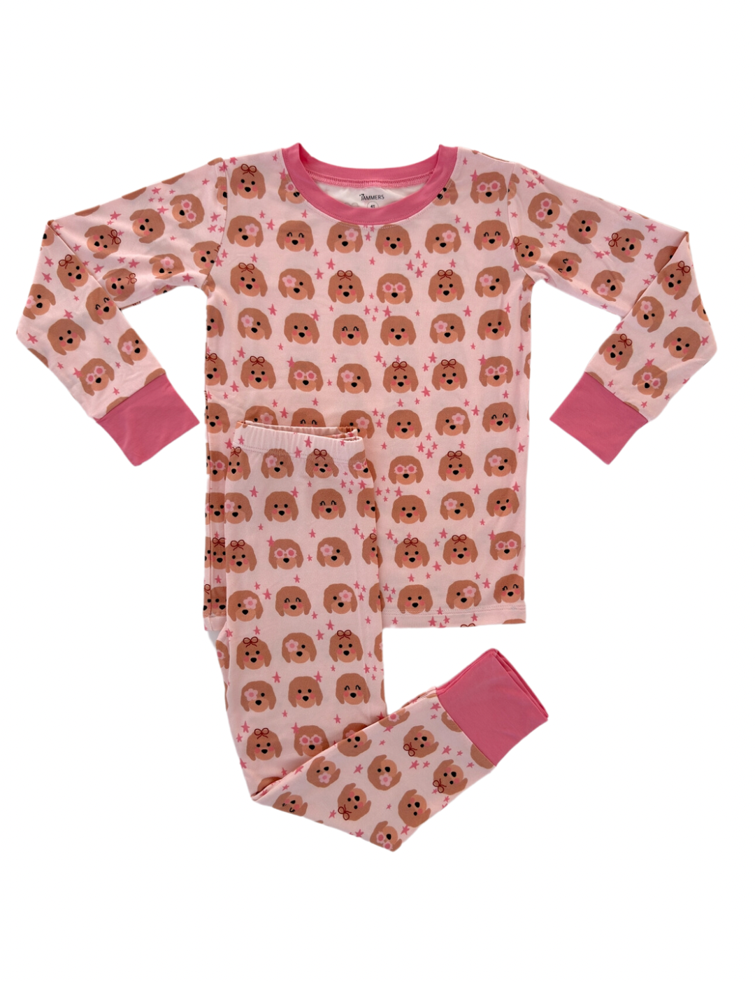 Pink Goldendoodle Zipper Romper