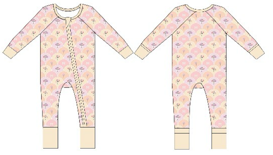 Savannah Floral Zipper Romper