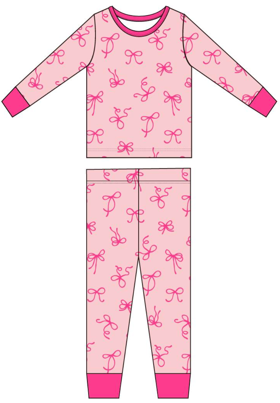 Little Pink Bow Two Piece Set