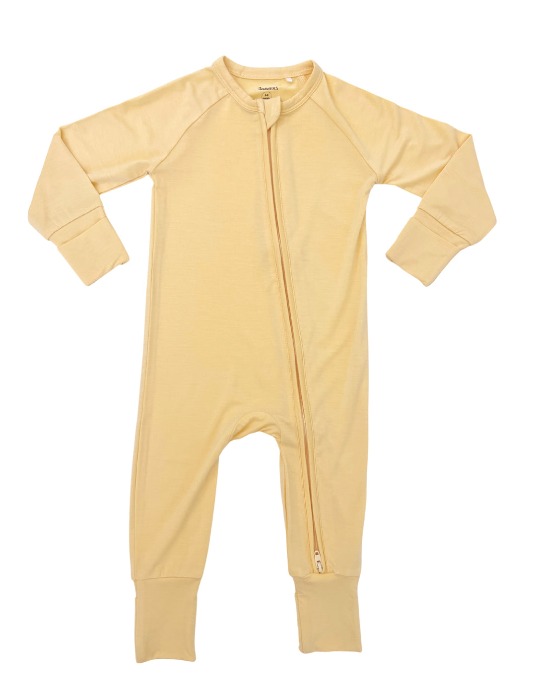 Lemon Cream Zipper Romper.