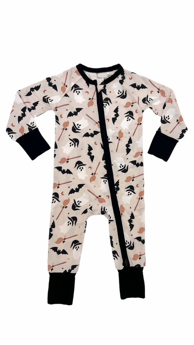 Spooky Ghost Zipper Romper.