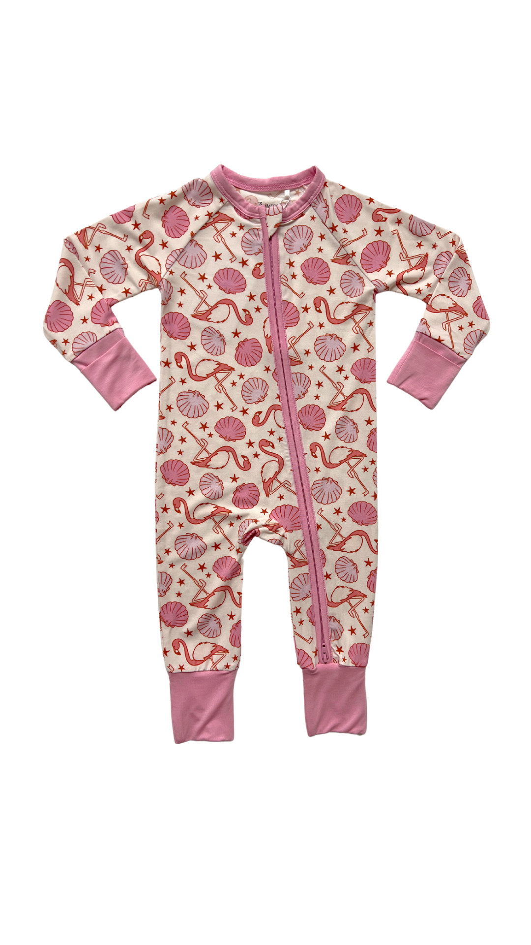 Flamingo Zipper Romper.