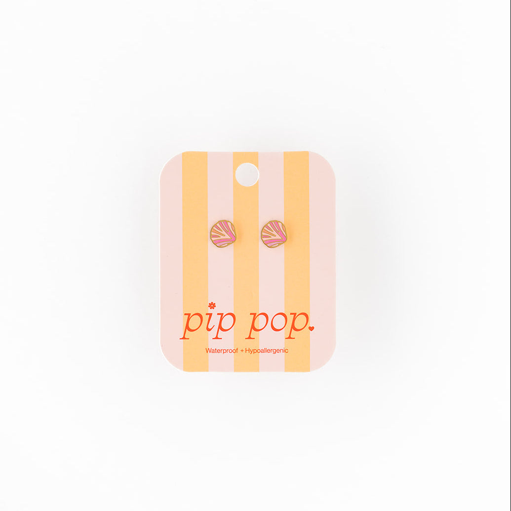 Pink Seashell Stud
