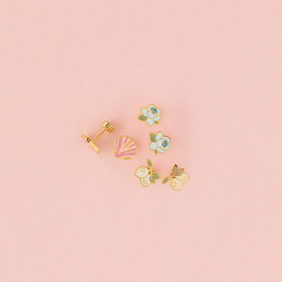Blue Rose Stud