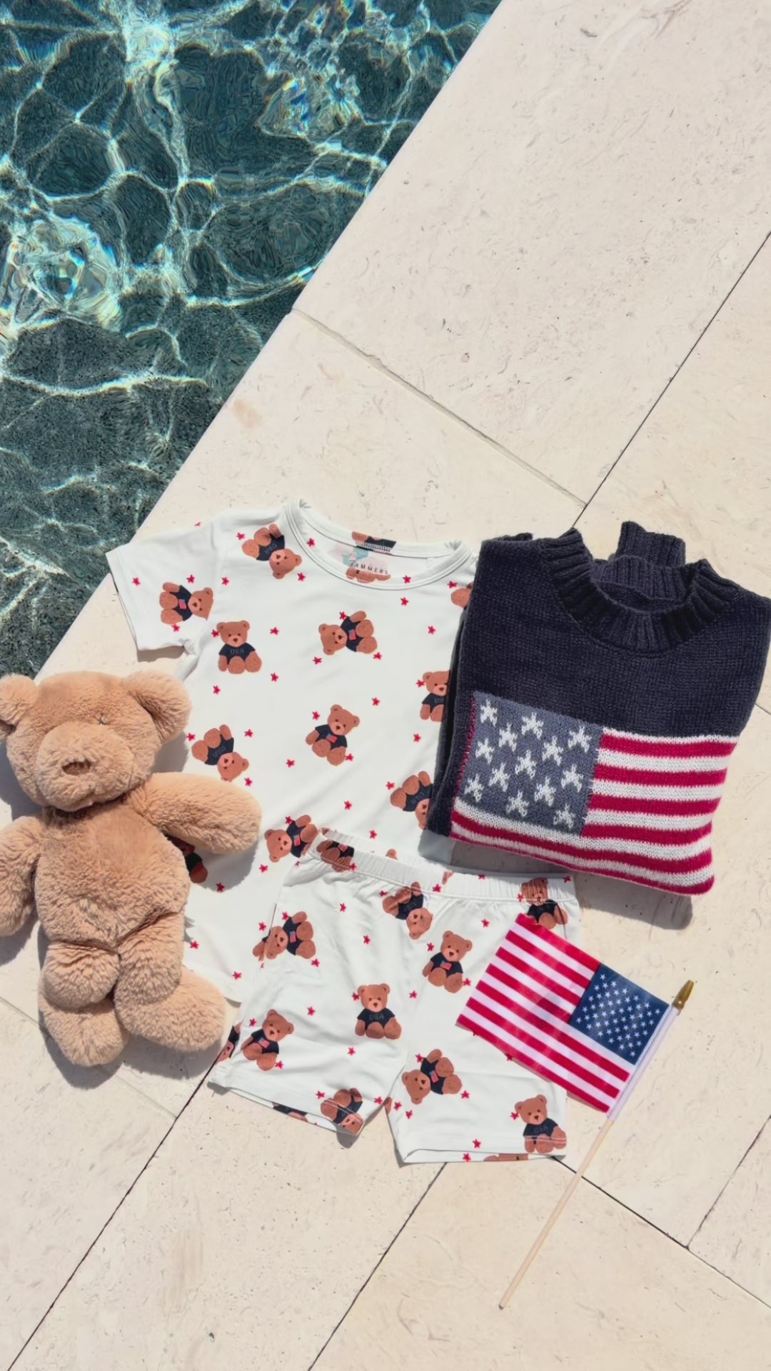 Star Spangled Teddy Two Piece Set