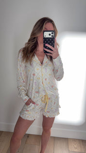 Peep and Petal Women's Long Sleeve Short Set