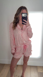 Pink Little Goose Women's Long Sleeve Short Set