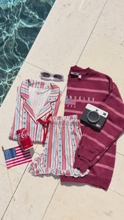 Heritage Striped Women's Short Set