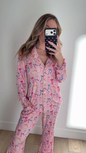 Multicolor Bow  Women's Set