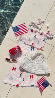 Liberty Bow Smocked Flare Set