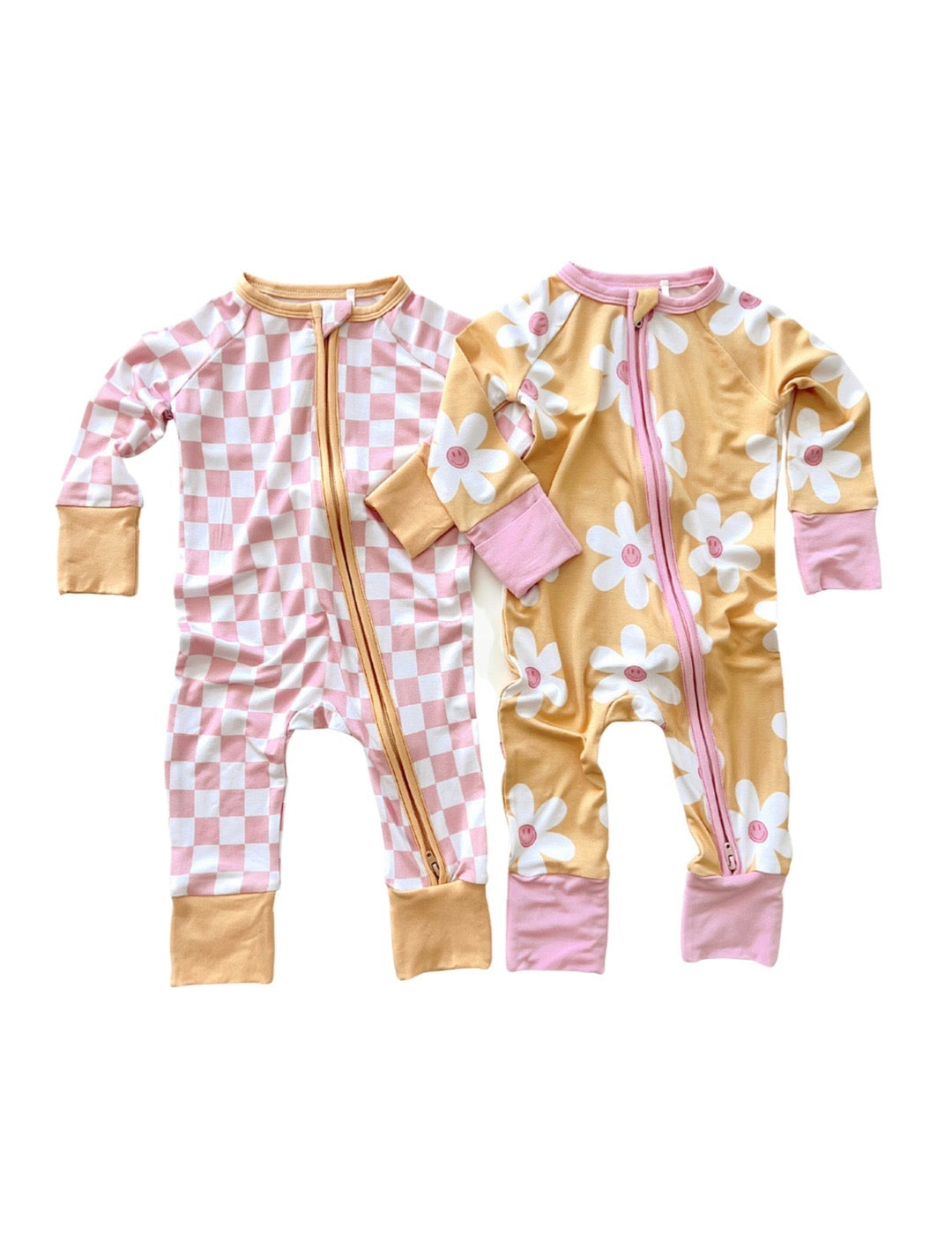 Retro Daisy Zipper Romper.